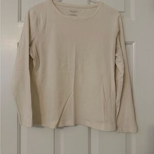 Talbots Soft Cream Cotton Top